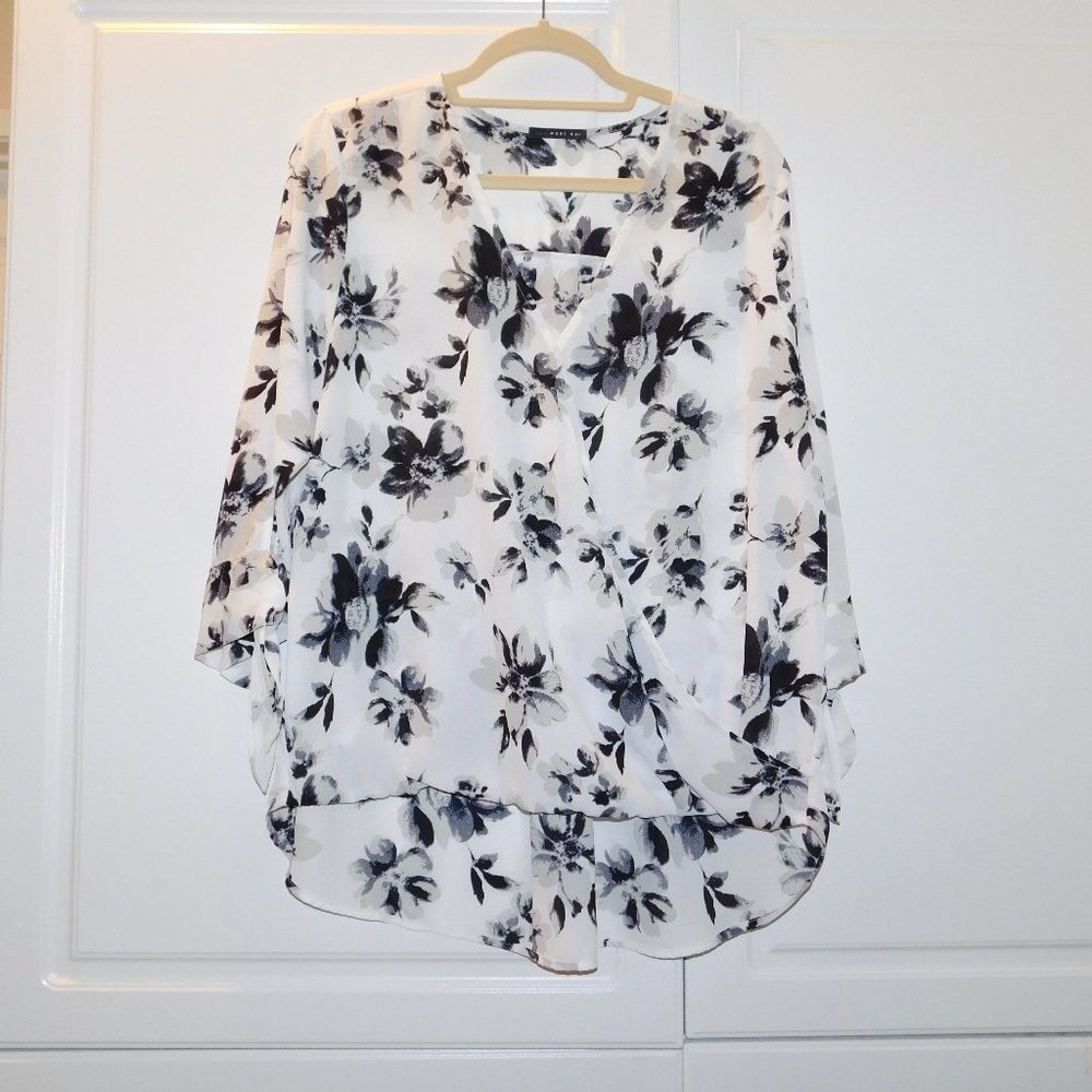 Beautiful Black and White Blouse